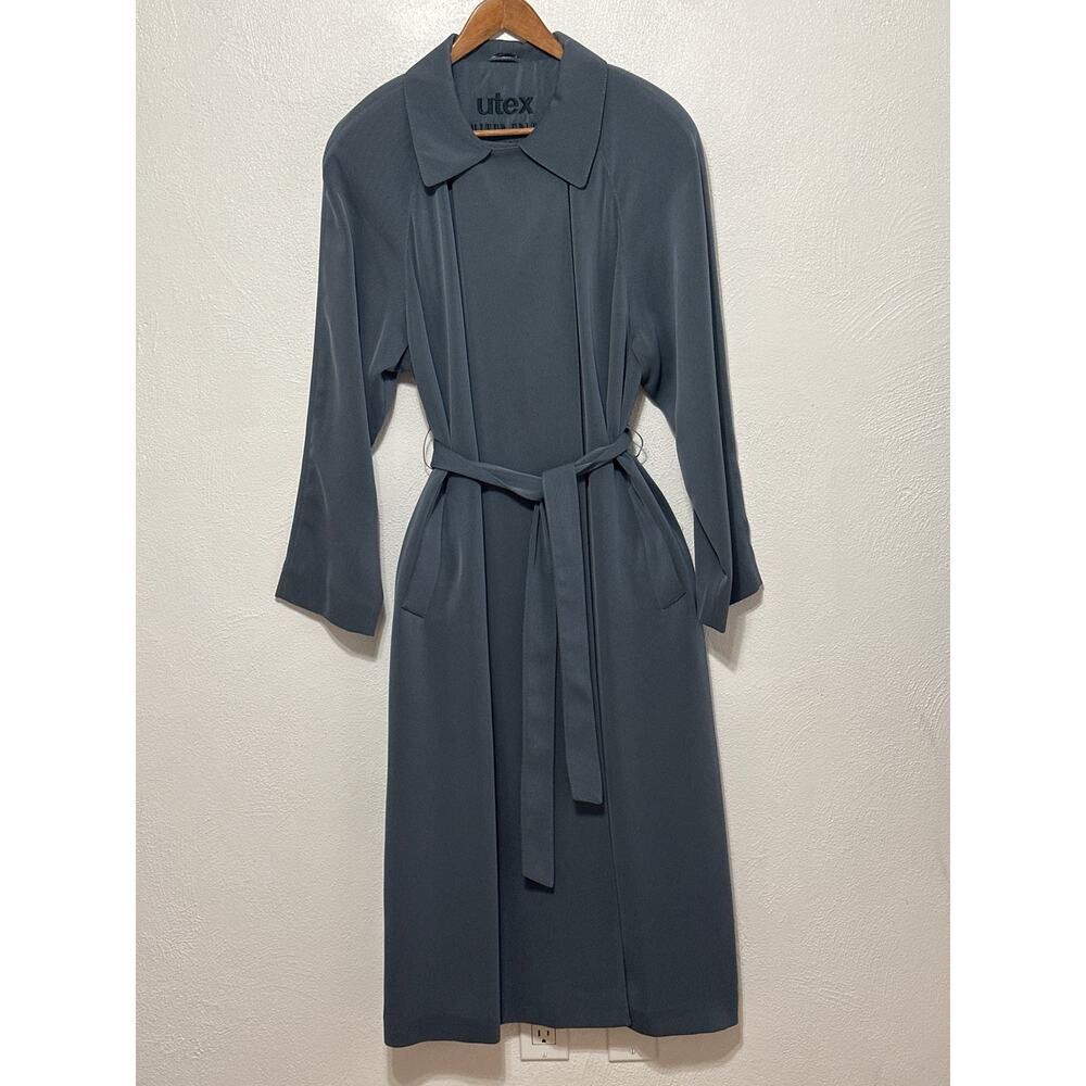 UTEX DESIGNER Blue Grey Trench Coat